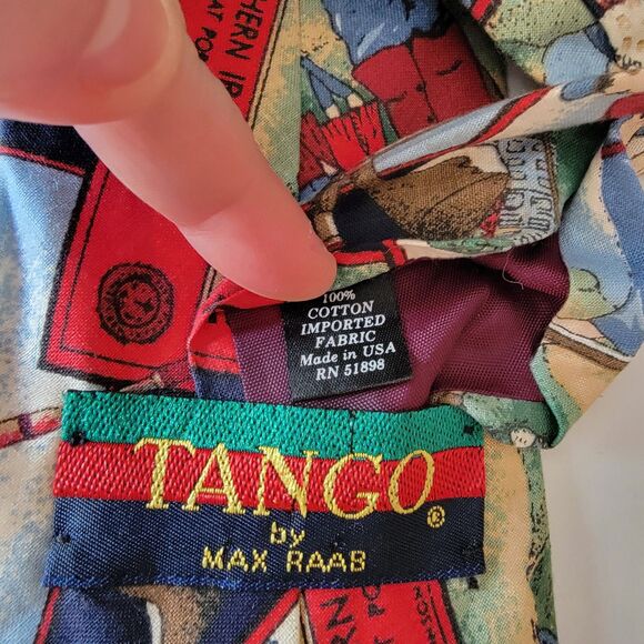 Tango By Max Raab Tie "Golf In Northern Ireland" - 100% Imported Cotton - Picture 4 of 4